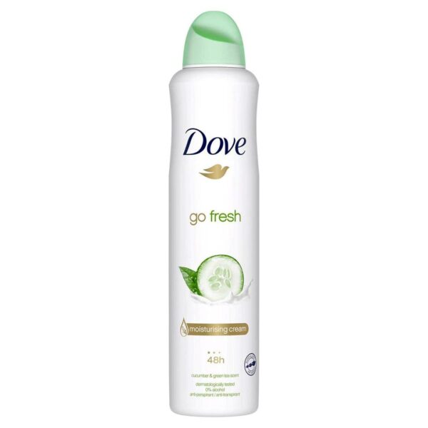 اسپری ضد تعریق داو DOVE رایحه خیار و چای سبز مدل Go Fresh Cucumber and Green Tea حجم 250 میلی لیتر اورجینال