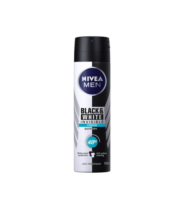 اسپری بدن مردانه نیوآ Black & White Invisible Fresh