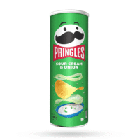 چیپس پرینگلز pringles مدل خامه ترش و پیاز sour cream & onion وزن 165 گرم