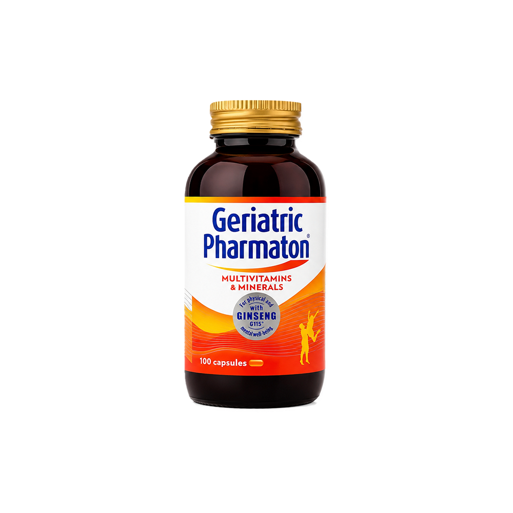 مکمل (کپسول) فارماتون ژریاتریک G115 | مولتی ویتامین سوئیسی با جینسینگ