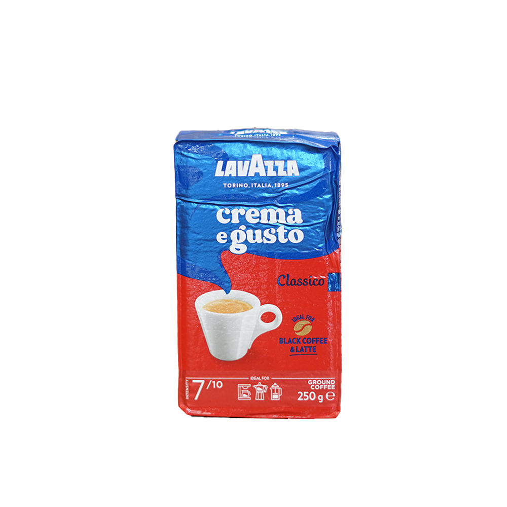 قهوه لاوازا مدل کرما گوستو کلاسیک Classico (آسیاب ۲۵۰ گرمی)